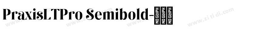 PraxisLTPro Semibold字体转换